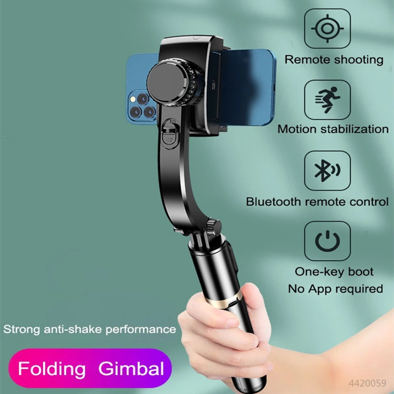 Drone Gimbal For Gopro - Roreta 2023 ใหม่Gimbal Stabilizer Selfie Stickขาตั้งกล้องไร้สายแบบพับได้พร้อมบลูทูธชัตเตอร์MonopodสําหรับIOS