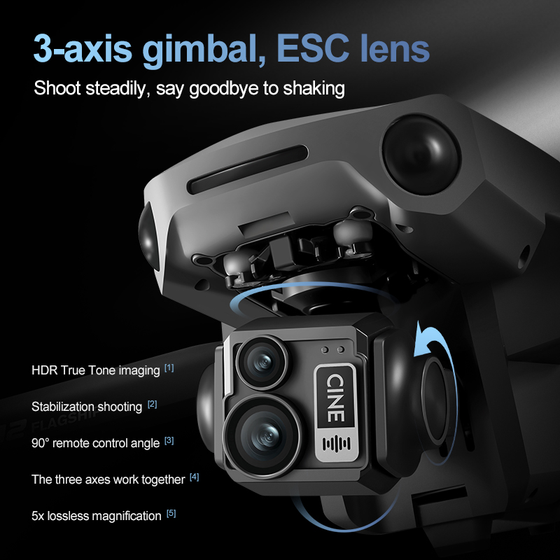 โดรนควอดคอปเตอร์ 8K 3 แกนกันสั - Drone Gimbal Brushless บทวิจารณ์และราคา