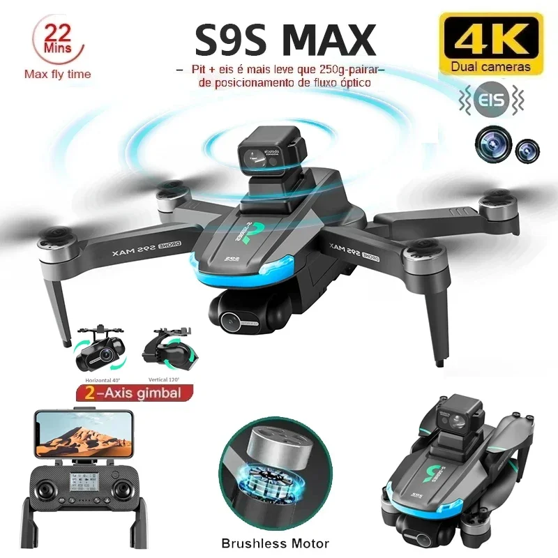 ใหม่S9S MAX MINI Drone 4K 2 แก - Drone Gimbal 2 Axis บทวิจารณ์และราคา