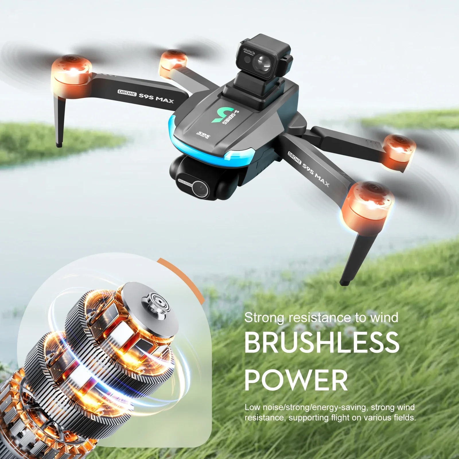 ใหม่S9S MAX MINI Drone 4K 2 แก - Drone Gimbal 2 Axis บทวิจารณ์และราคา