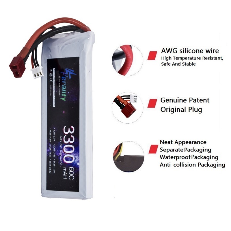 2S 7.4V LiPo แบตเตอรี่ 3300mAh - Drone Gimbal Controller บทวิจารณ์และราคา